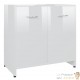 Meubles de salle de bain Couleur Blanc Brillant : Armoire, meuble-lavabo, armoi haute et basse