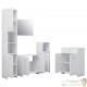 Meubles de salle de bain Couleur Blanc Brillant : Armoire, meuble-lavabo, armoi haute et basse