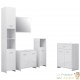 Meubles de salle de bain Couleur Blanc Brillant : Armoire, meuble-lavabo, armoi haute et basse