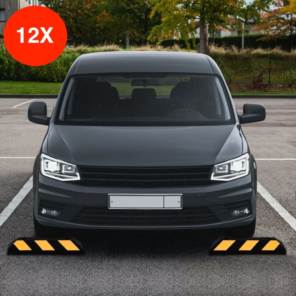 12 Arrêts - Butoirs 56 cm pour place de stationnement Parking. Réfléchissant