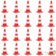 20 Cônes de signalisation 50 cm de hauteur réfléchissants Rouge et blanc
