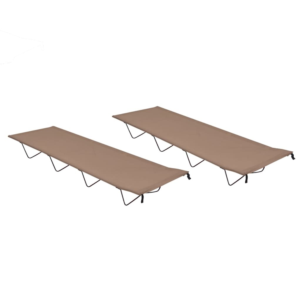 2 Lits de Camp Taupe 180 cm de long. Ideal camping, caravaning, vanlife, expédition