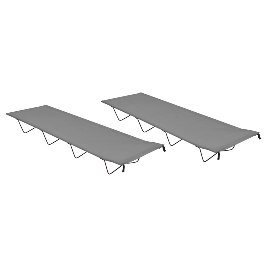 2 Lits de Camp Gris 180 cm de long. Ideal camping, caravaning, vanlife, expédition