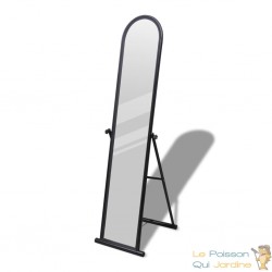 Grand Mirroir 144 cm Noir pour la chambre ou la salle de bain. Idéal pour s'habiller