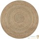 Tapis Rond en Jute Tressé 90 cm de Diamètre. Élégant et éco responsable