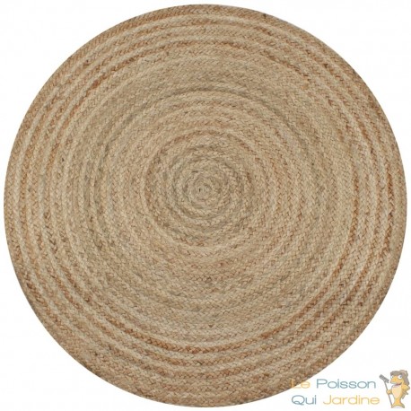 Tapis Rond en Jute Tressé 90 cm de Diamètre. Élégant et éco responsable