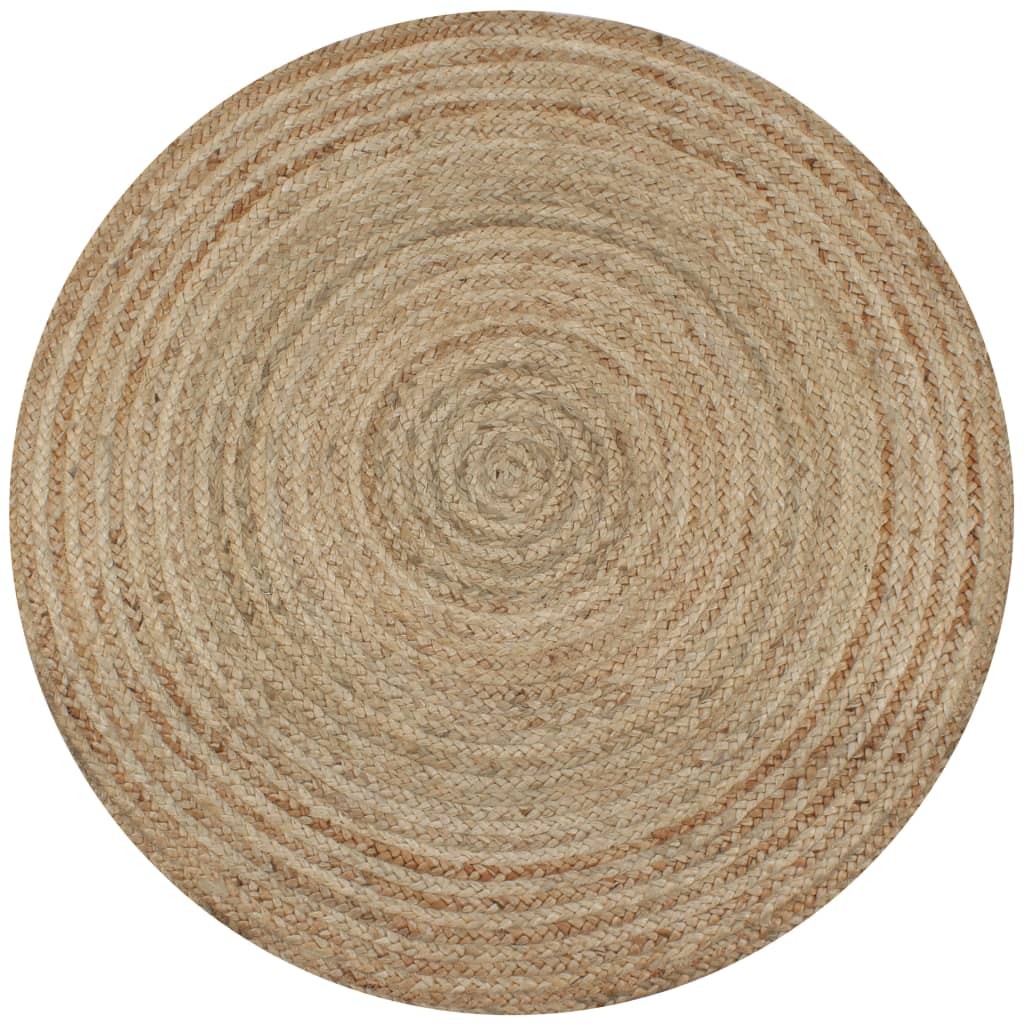 Tapis Rond en Jute Tressé 90 cm de Diamètre. Élégant et éco responsable