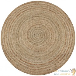 Tapis Rond en Jute Tressé 120 cm de Diamètre. Élégant et éco responsable