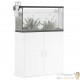 Meuble Blanc Pour aquariums de 80 X 30 cm. 2 Portes Support solide et stable pour auqariums