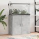 Meuble Aquarium Gris Béton Pour 80 X 30 cm. 2 Portes Support solide et stable pour auqariums