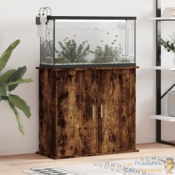 Meuble Aquarium Marron Foncé Pour 80 X 30 cm. 2 Portes Support solide et stable pour aquariums