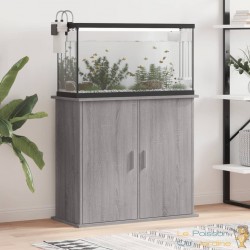 Meuble Aquarium Gris Pour 80 X 30 cm. 2 Portes Support solide et stable pour auqariums