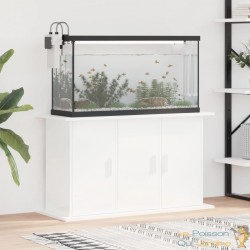 Meuble Blanc Brillant Pour aquariums de 100 X 40 cm. 3 Portes Support solide et stable pour auqariums