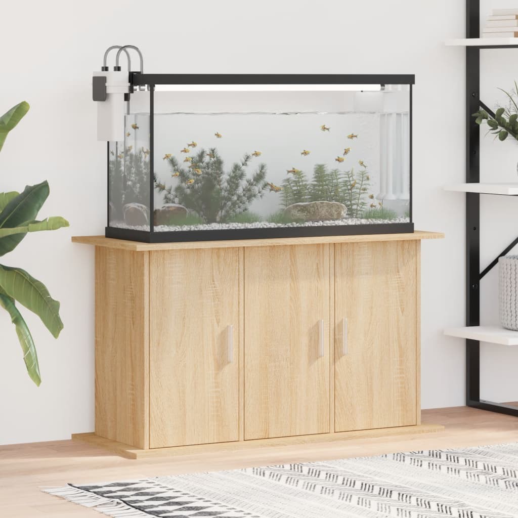 Meuble Marron Clair Pour aquariums de 100 X 40 cm. 3 Portes Support solide et stable pour aquariums