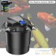 Kit Filtre Pression UV 36W, Pompe, Tuyau, ampoue uv et bactéries4 mousse de rechange Pour Bassins De 40000 L sans poissons et 20
