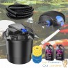 Kit Filtre Pression Bassin UV 36W, Ampoule, bactéries et mousses de remplacement, Pompe, Tuyau 40000 L.