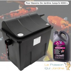 Filtre Bassins De Jardin + Bactéries de démarrage Étangs Jusqu'à 4000 Litres