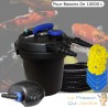 Kit Filtre Pression, 11W,Bassins De 10000 L + Éponges de rechange, Pompe 6000 L/h
