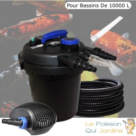 Kit filtre pression complet pour bassins de 10000 l pompe 6000 l