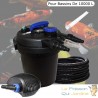 Kit Filtre Pression, 11W,Bassins De 10000 L + Ampoule UV de rechange, Pompe 6000 L/h