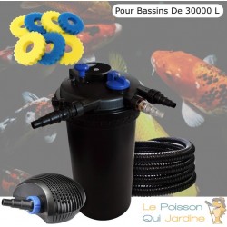 Kit filtre pression complet avec eponges supplémentaires pour bassins de 30000 l pompe 6000