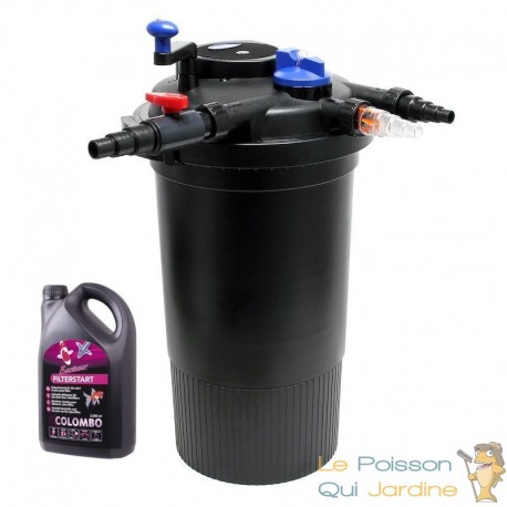 Filtre Bassin De Jardin Sous Pression, avec bactéries UV 18W, Max 30000l sans poissons