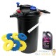 Filtre Bassin De Jardin Sous Pression, avec ampoule, mousse et bactéries UV 18W, Max 30000l sans poissons