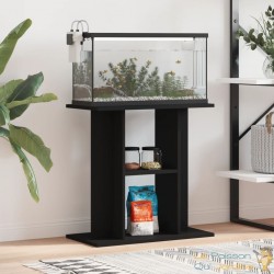 Meuble Support Noir Aquariums 80 X 30 cm. 1 étagère Support solide et stable pour aquariums