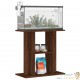 Meuble Support Couleur Chêne Foncé Aquariums 80 X 30 cm. 1 étagère Support solide et stable pour aquariums