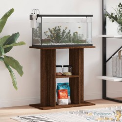 Meuble Support Couleur Chêne Foncé Aquariums 80 X 30 cm. 1 étagère Support solide et stable pour aquariums