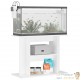 Meuble Support Blanc Aquariums 80 X 30-35 cm. 1 étagère Support solide et stable pour aquariums
