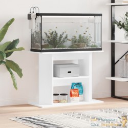 Meuble Support Blanc Aquariums 80 X 30-35 cm. 1 étagère Support solide et stable pour aquariums