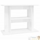 Meuble Support Blanc Brillant Aquariums 80 X 30-35 cm. 1 étagère Support solide et stable pour aquariums