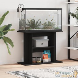 Meuble Support Noir Aquariums 80 X 30-35 cm. 1 étagère Support solide et stable pour aquariums