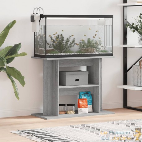 Meuble Support Gris Aquariums 80 X 30-35 cm. 1 étagère Support solide et stable pour aquariums