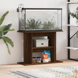 Meuble Support Marron Aquariums 80 X 30-35 cm. 1 étagère Support solide et stable pour aquariums