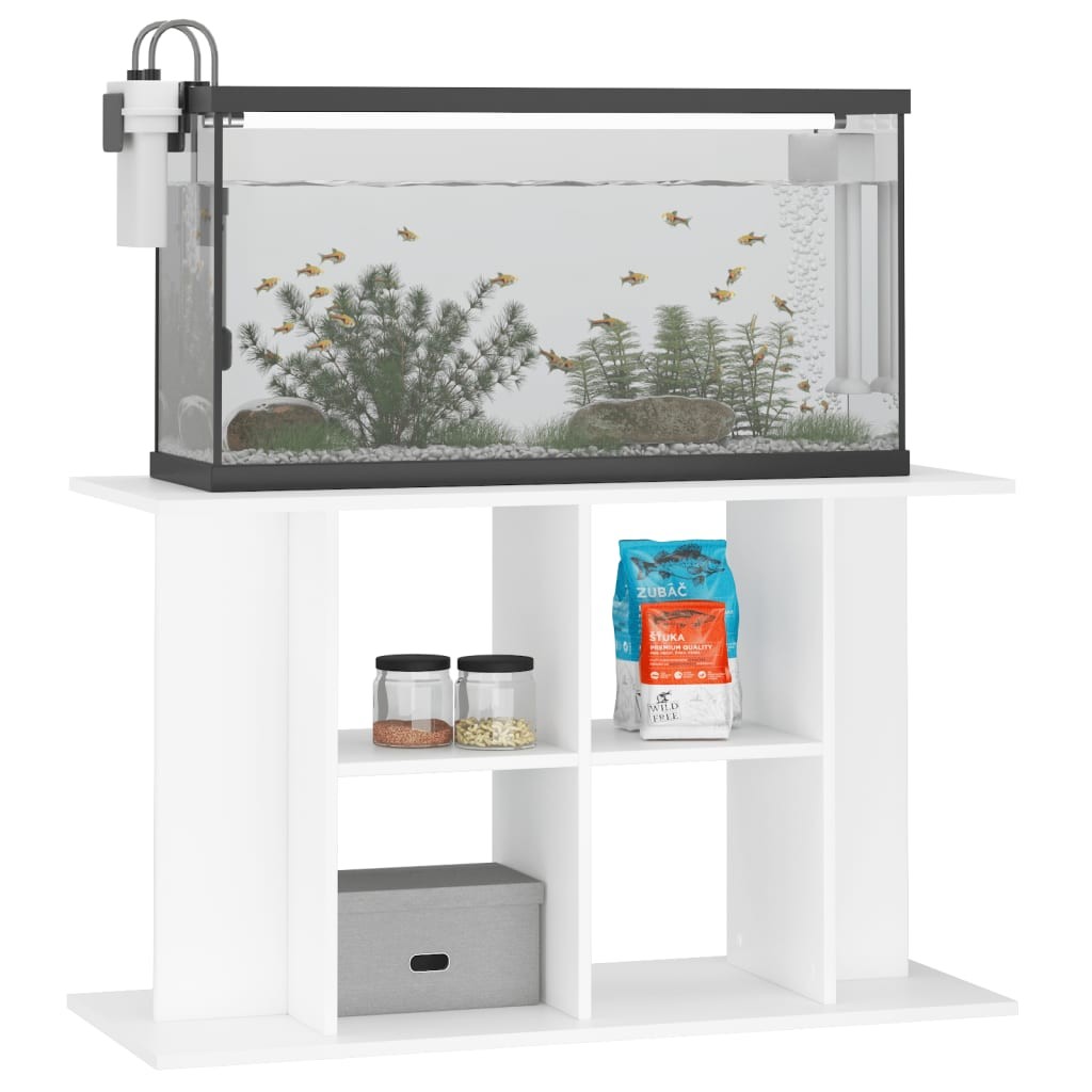 Meuble Aquariums Support Blanc 100 X 40 cm. 1 étagère Support solide et stable pour aquariums