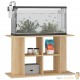 Meuble Aquariums Support Chêne Clair Brillant 100 X 40 cm. 1 étagère Support solide et stable pour aquariums