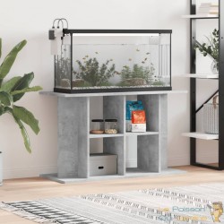 Meuble Aquariums Support Gris Béton Brillant 100 X 40 cm. 1 étagère Support solide et stable pour aquariums