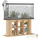 Meuble Aquariums Support Chêne Clair 120 X 40 cm. 1 étagère Support solide et stable pour aquariums
