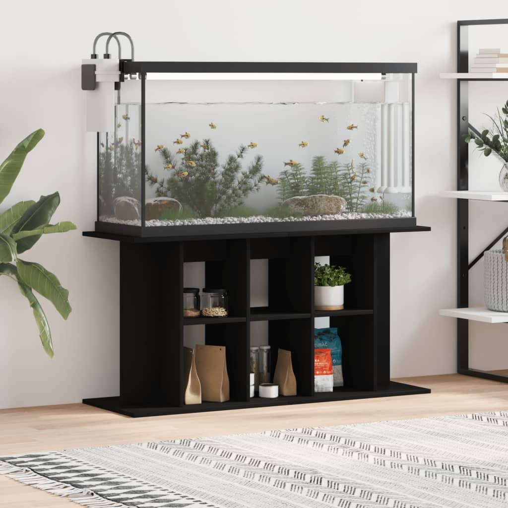 Meuble Aquariums Support Noir 120 X 40 cm. 1 étagère Support solide et stable pour aquariums