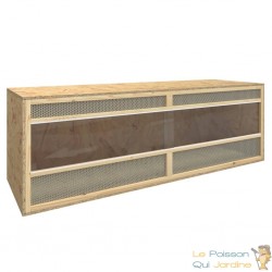 Terrariums en bois et verre 144 X 46 X 48 cm. Pour serpents et reptiles
