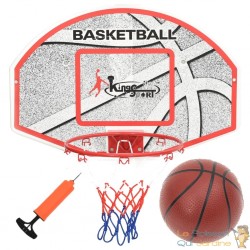 Panneau de Basket + Balle + Pompe. A fixer au mur. 66 X 44 cm