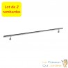2 Rambardes, Rampe D'Escalier Ou Main Courante, 130 cm, Acier Inoxydable