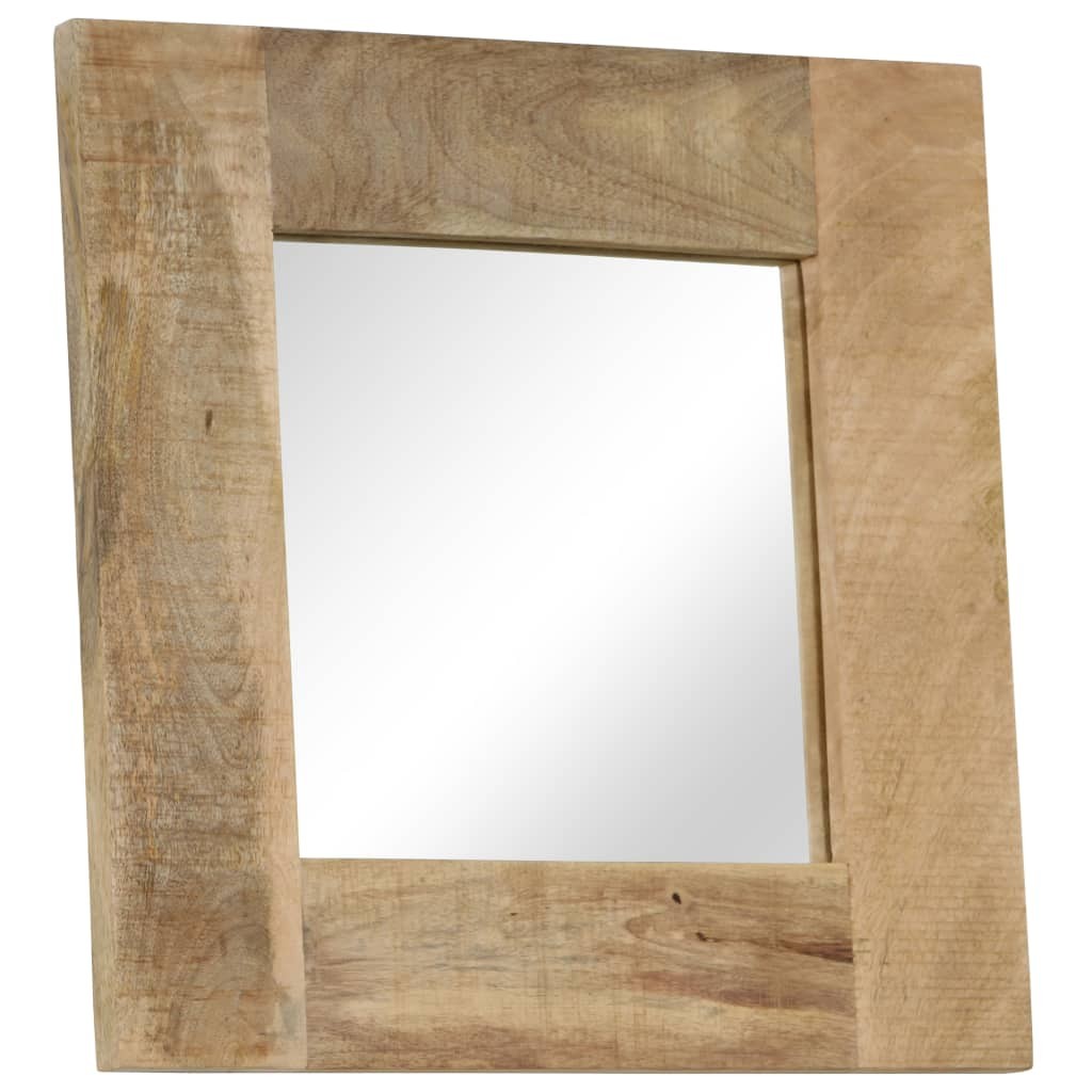 Décoration Murale Miroir 50 X 50 cm cadre en bois massif