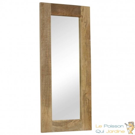 Décoration Murale Miroir 50 X 110 cm cadre en bois massif