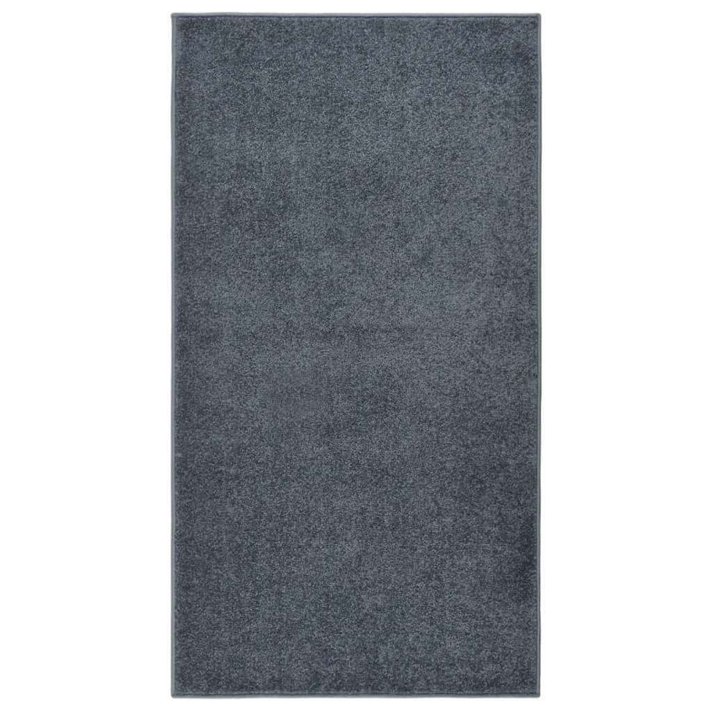 Tapis Salon Poils Courts. Gris Anthracite. 80 X 150. Design, Chaud & Confortable