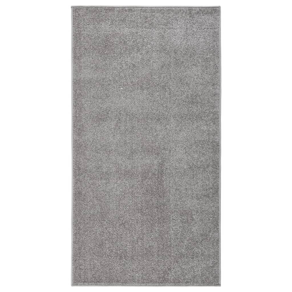 Tapis Salon Poils Courts. Gris . 80 X 150. Design, Chaud & Confortable