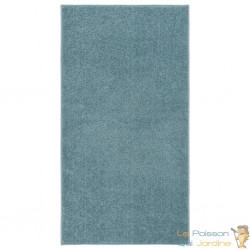 Tapis Salon Poils Courts. Bleu. 80 X 150. Design, Chaud & Confortable