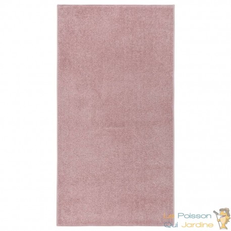 Tapis Salon Poils Courts. Rose. 80 X 150. Design, Chaud & Confortable